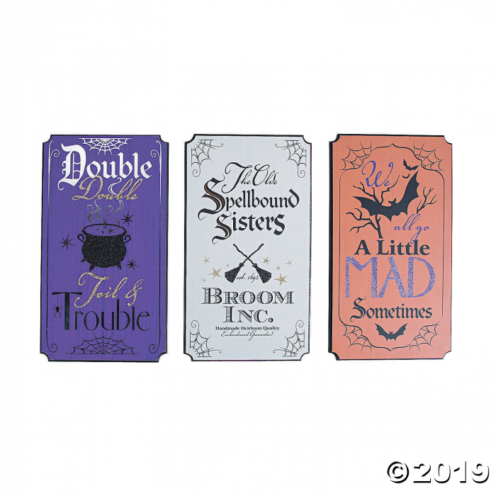 Spellbound Witchy Signs Halloween Decoration (1 Set(s))