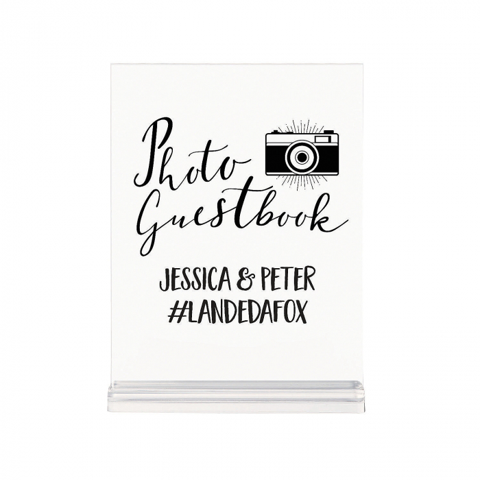 Personalized Photo Guest Book Acrylic Sign (1 Piece(s))