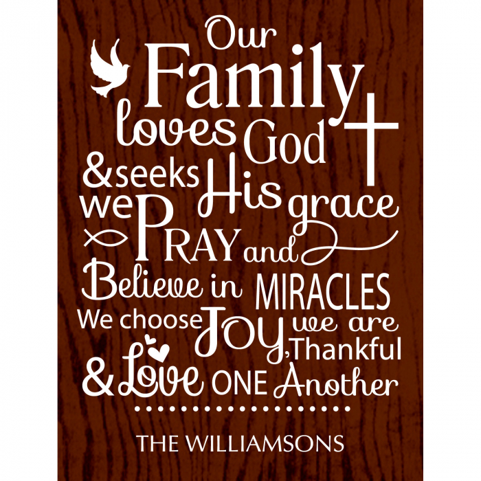 Personalized Family Religious Sign (1 Piece(s))