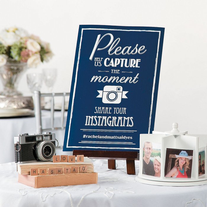 Personalized Wedding Instagram Hashtag Sign (1 Piece(s))