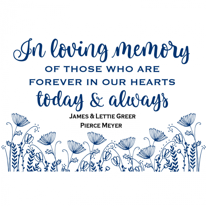 Personalized In Loving Memory Acrylic Sign (1 Piece(s))