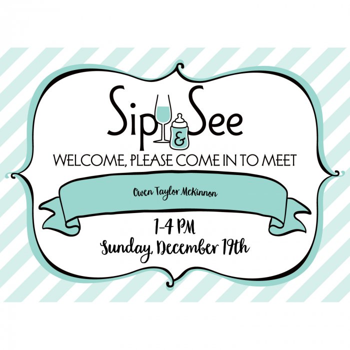 Personalized Sip & See Yard Sign (1 Piece(s))