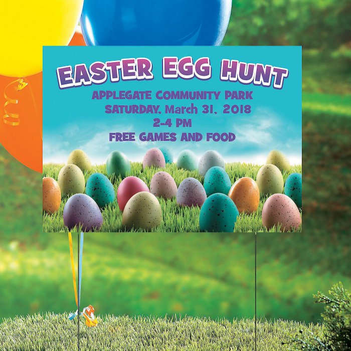 Personalized Easter Egg Hunt Yard Sign (1 Piece(s))