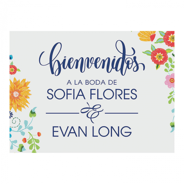 Personalized Bienvenidos a la Boda de Sign (1 Piece(s))