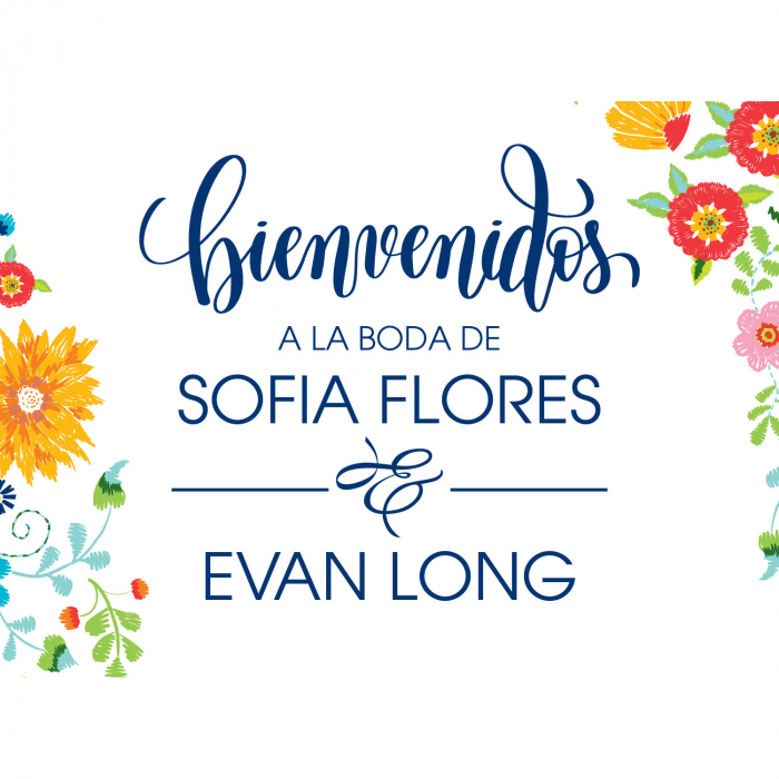 Personalized Bienvenidos a la Boda de Sign (1 Piece(s))