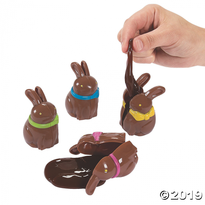 Slime-Filled Chocolate Bunny Plastic Easter Eggs - 12 Pc. (Per Dozen) Slime-Filled Chocolate Bunny Plastic Easter Eggs - 12 Pc. (Per Dozen)