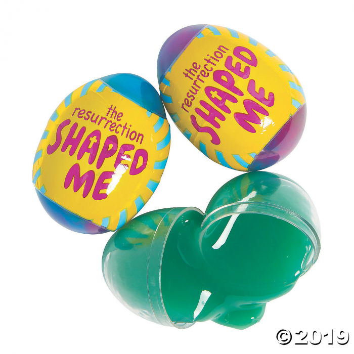 The Resurrection Shaped Me Putty-Filled Plastic Easter Eggs - 12 Pc. (Per Dozen)