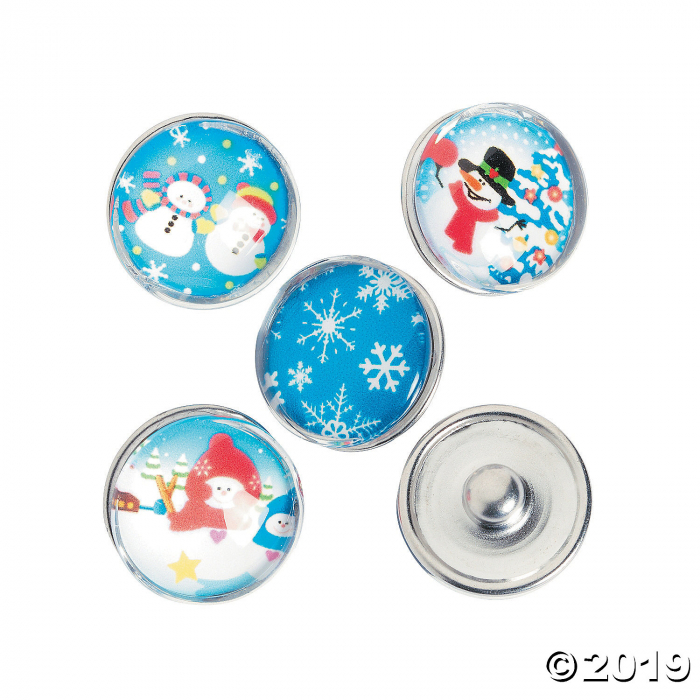 Large Winter Snap Beads - 18mm (Per Dozen)