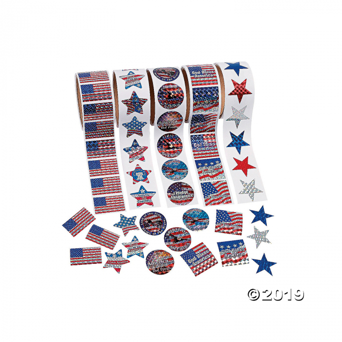 Patriotic Rolls of Stickers Assortment (5 Roll(s))