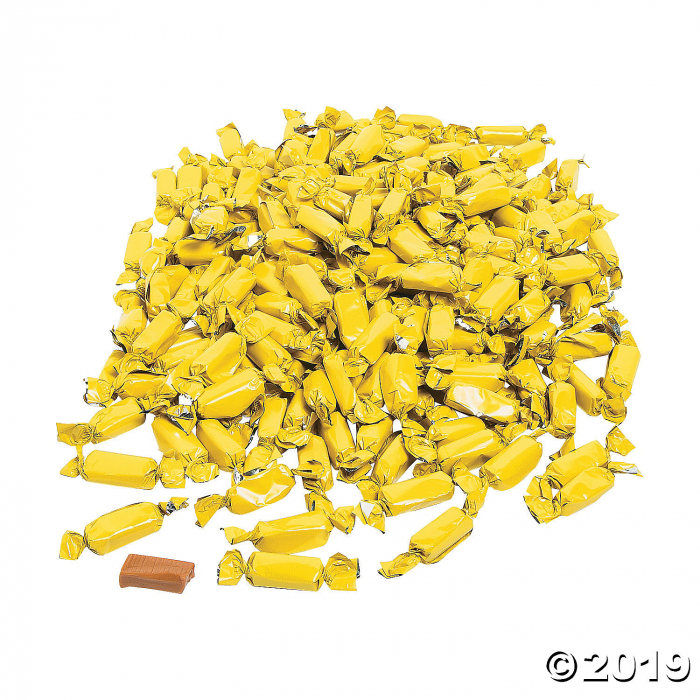 Yellow Foil-Wrapped Caramels (2 lb(s)) | GlowUniverse.com