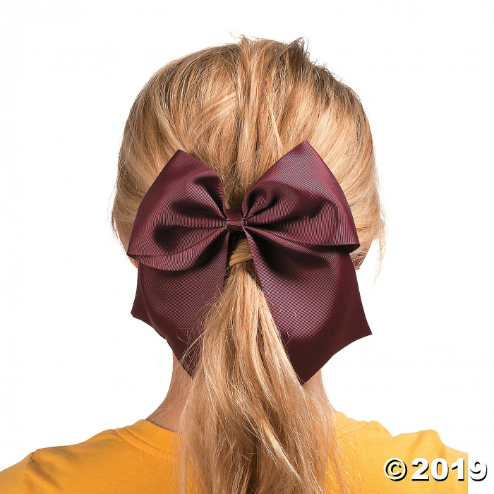 Burgundy Team Spirit Hair Bow (1 Piece(s))