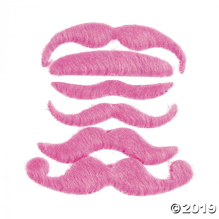 Hot Pink Mustache Assortment (Per Dozen)
