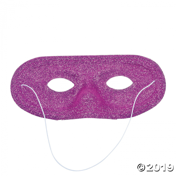 Hot Pink Glitter Masks (Per Dozen)