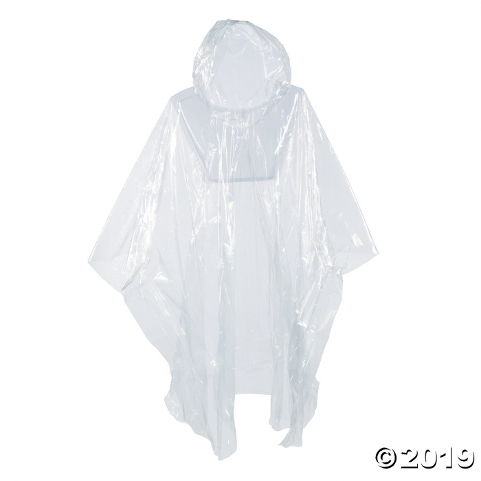 Adult's Clear Rain Ponchos (Per Dozen) Adult's Clear Rain Ponchos (Per Dozen)