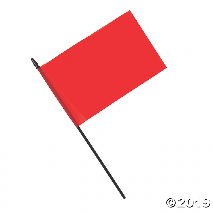 Polyester Red Team Spirit Flags (24 Piece(s))