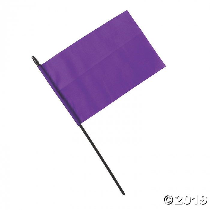 Polyester Purple Team Spirit Flags (24 Piece(s))