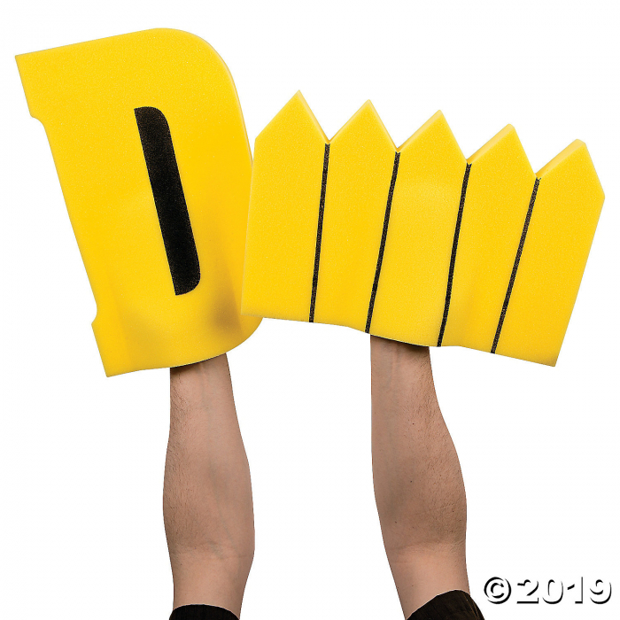 Yellow D Fence Foam Hands (6 Set(s)) Yellow D Fence Foam Hands (6 Set(s))