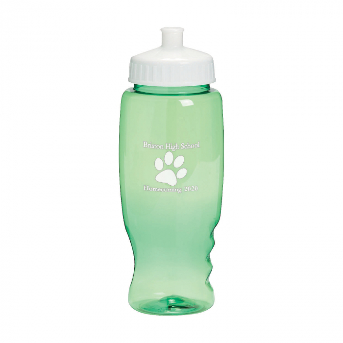 Clear Paw Print Personalized Plastic Water Bottles (40 Piece(s