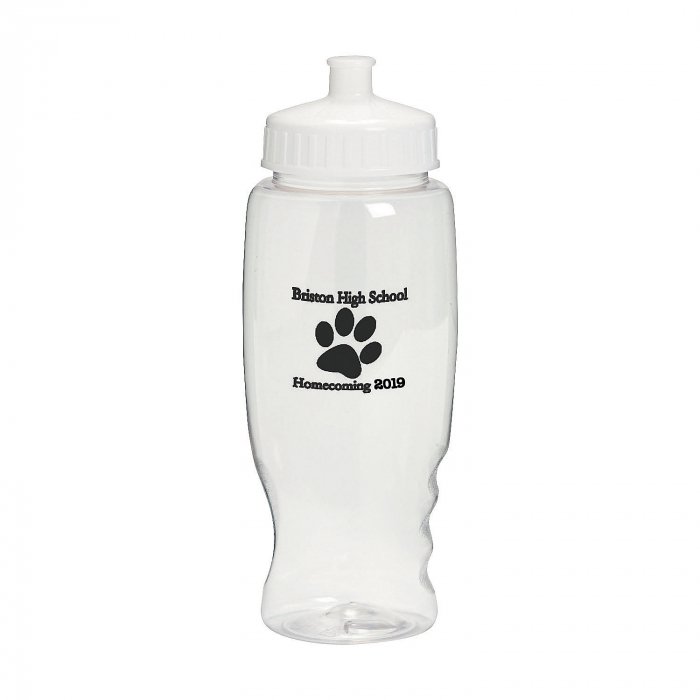 Clear Paw Print Personalized Plastic Water Bottles (40 Piece(s