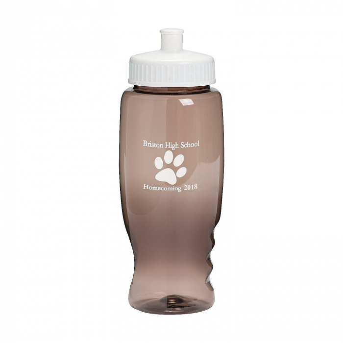 Transparent Black Paw Print Personalized Plastic Water Bottles (40 Piece(s))