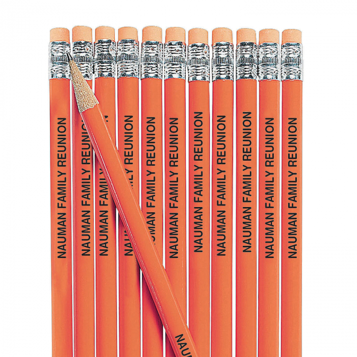 Orange Personalized Pencils (24 Piece(s))