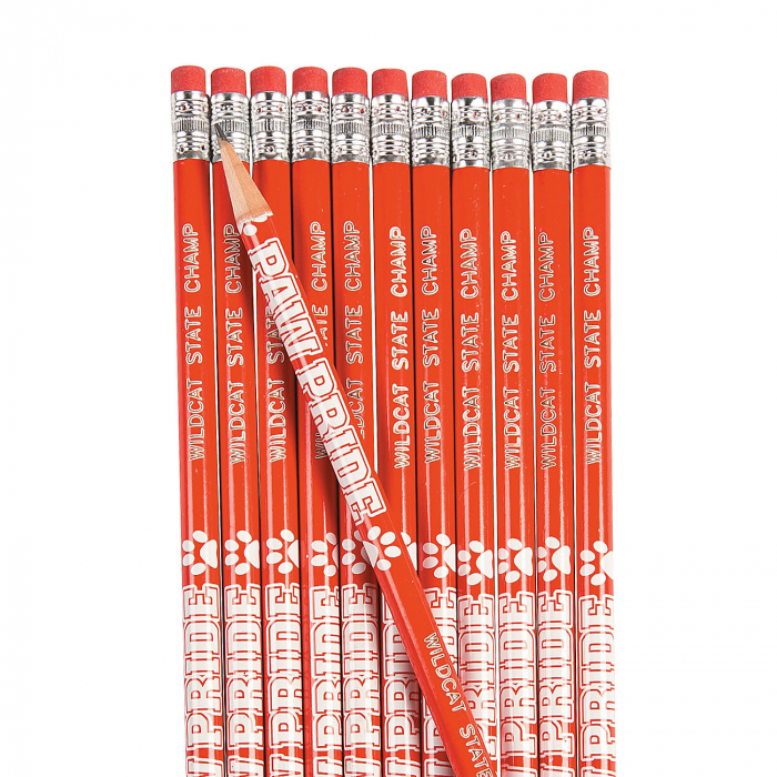 Red Paw Pride Personalized Pencils (24 Piece(s))