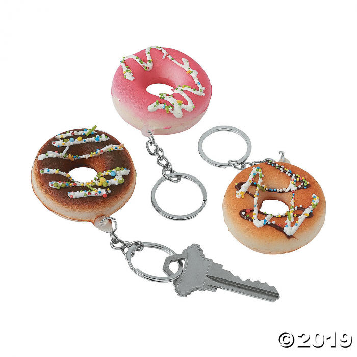 plush donut keychain