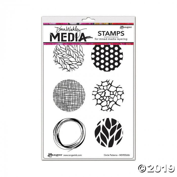 Dina Wakley Cling Stamps 6X9"-Circle Patterns (1 Set(s))