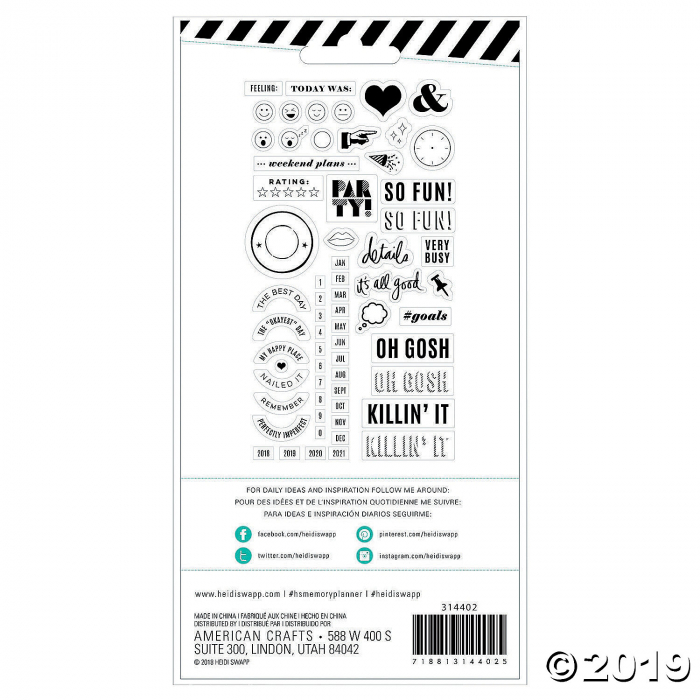 American Crafts Heidi Swapp® Clear Journal Stamps (65 Piece(s))