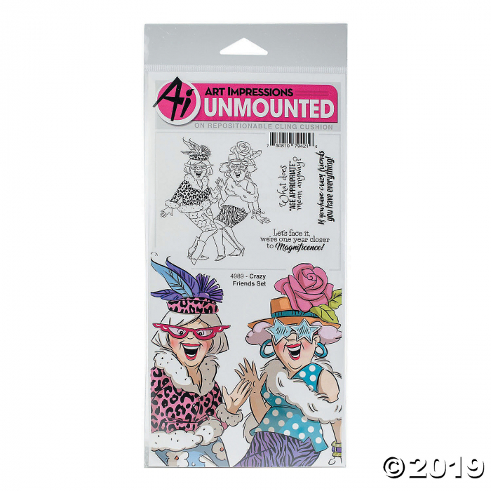 Cling Rubber Stamps -Crazy Friends (1 Set(s))