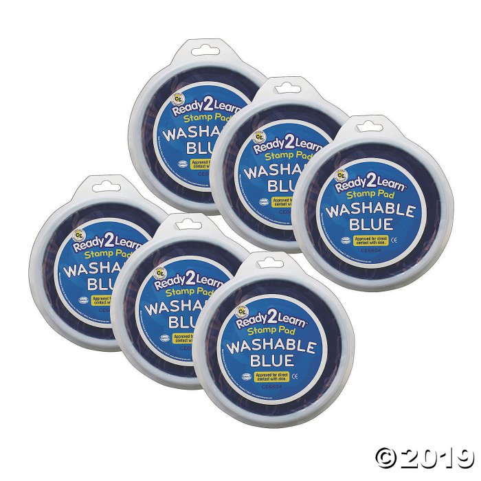 Center Enterprises® Ready2Learn Jumbo Washable Stamp Pad, Blue, Pack of 6 (6 Piece(s))