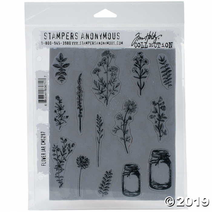 Tim Holtz Cling Stamps 7"X8.5"-Flower Jar (1 Piece(s))