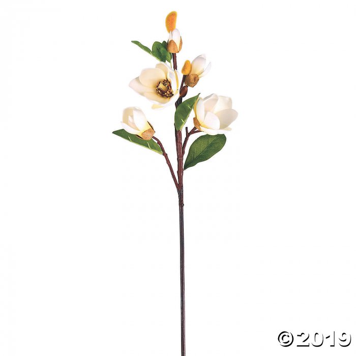 Vickerman 28" Artificial White Magnolia Stem - 3/pk (1 Set(s))