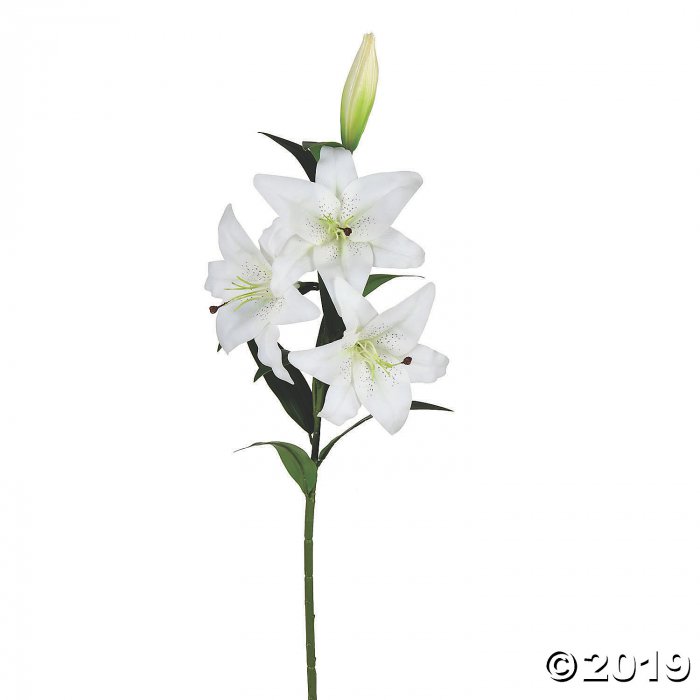 Vickerman 36'' White Real Touch Lily Spray (1 Set(s))