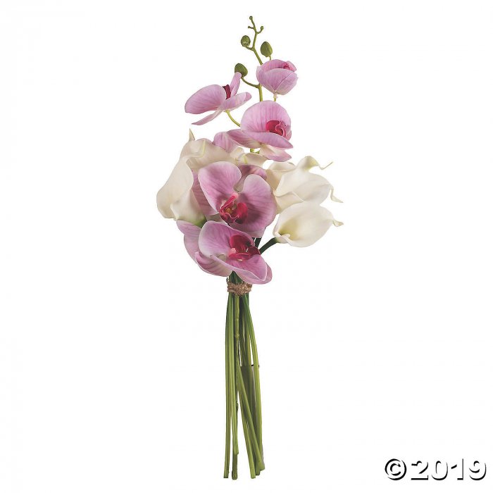 Vickerman 21" Pink Orchid with White Calla Lily Bundle (1 Piece(s))