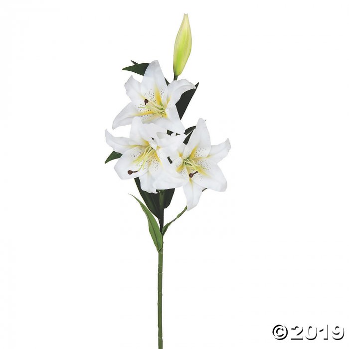 Vickerman 36'' White Real Touch Lily Spray (1 Set(s))