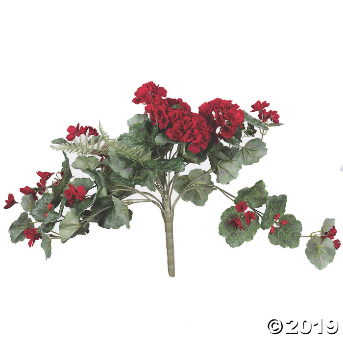 Vickerman 22" Artificial Red Geranium Hanging Bush (1 Piece(s))