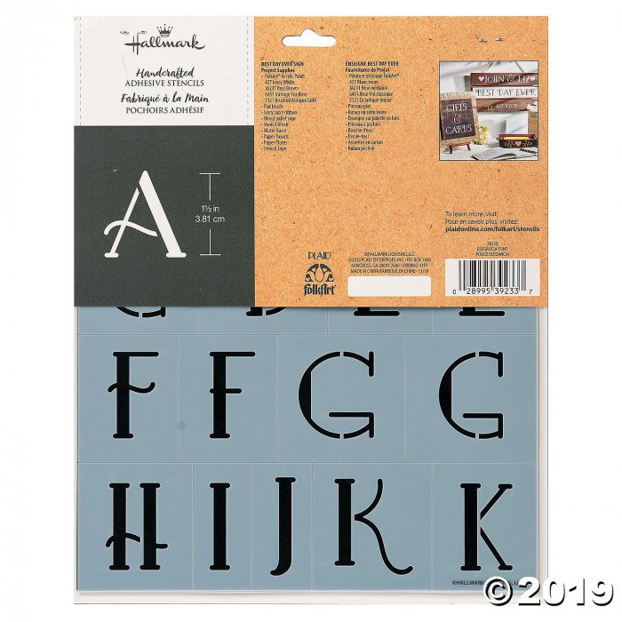 Hallmark Adhesive Stencils Elegancia Font Design (1 Set(s))
