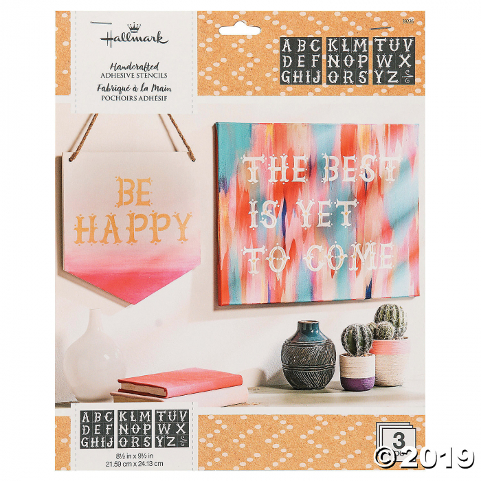 Hallmark Adhesive Stencils Enchanting Font Design (1 Set(s))