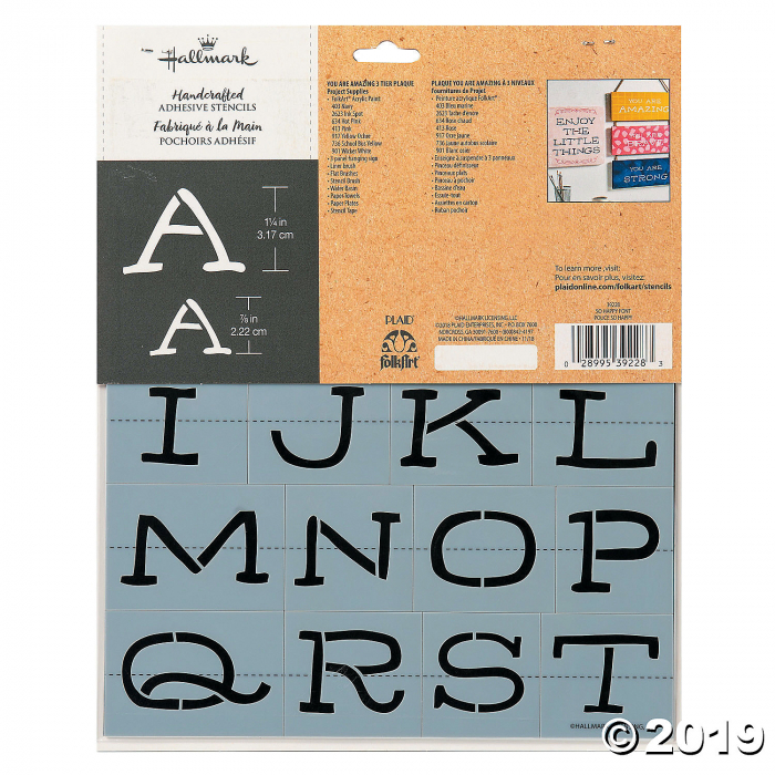 Hallmark Adhesive Stencils So Happy Font Design (1 Set(s))