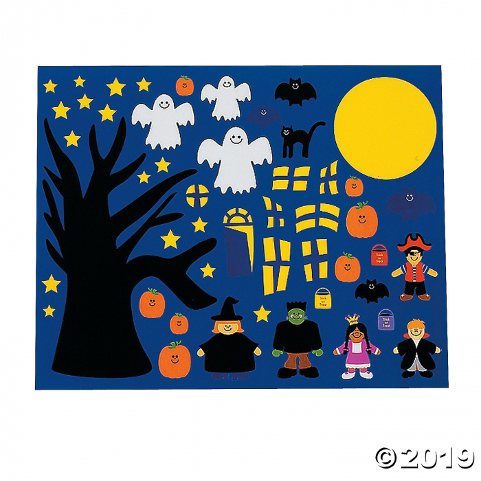 DIY Halloween Sticker Scenes (Makes 12)