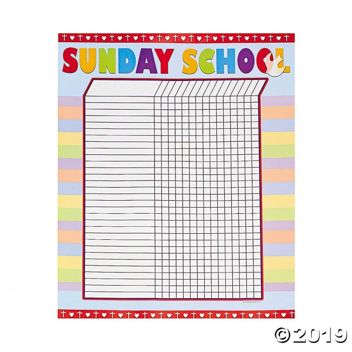 Sunday School Attendance Sticker Charts (6 Piece(s))