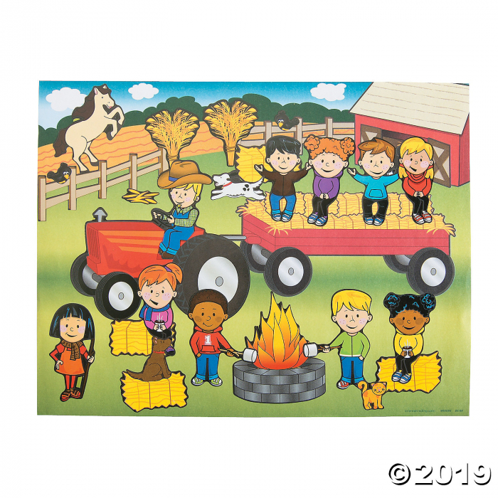 Hayrack Ride Sticker Scenes (Makes 12)