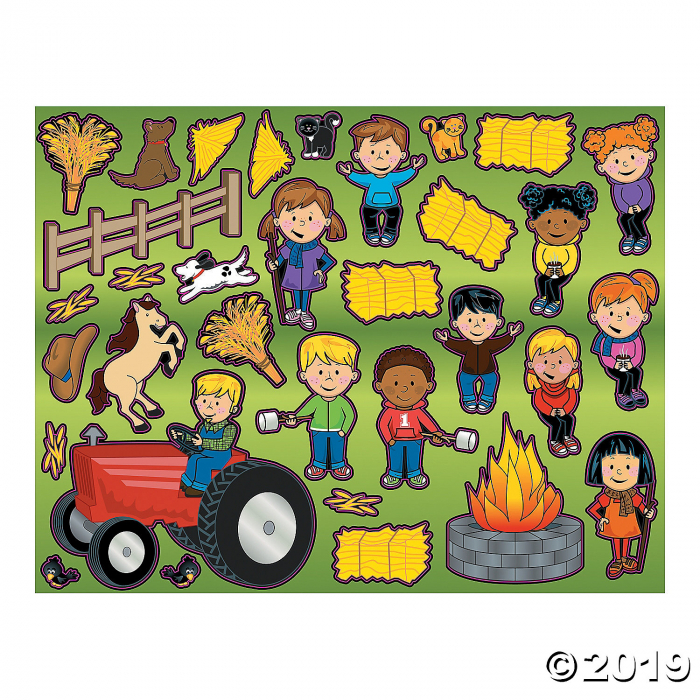 Hayrack Ride Sticker Scenes (Makes 12)