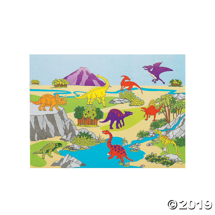 DIY Dinosaur Sticker Scenes (Makes 12)