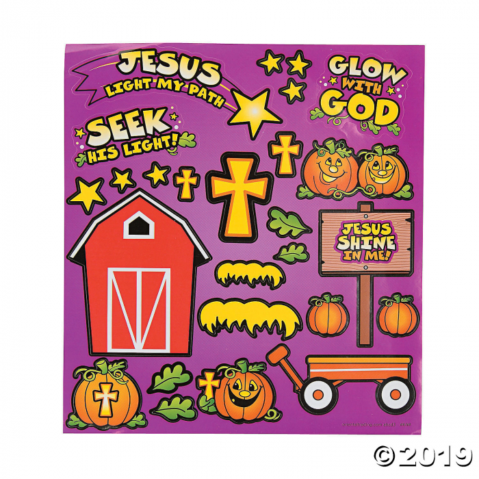 3D Christian Pumpkin Sticker Scenes (Makes 12)