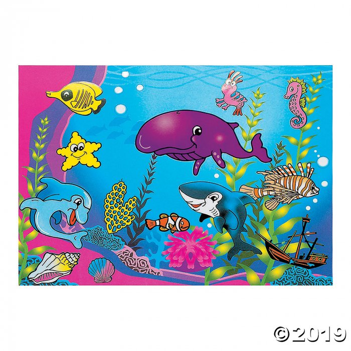 12 DIY Aquarium Sticker Scenes (Makes 12)