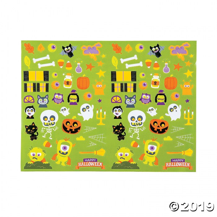 3D Halloween Sticker Scenes (Per Dozen)