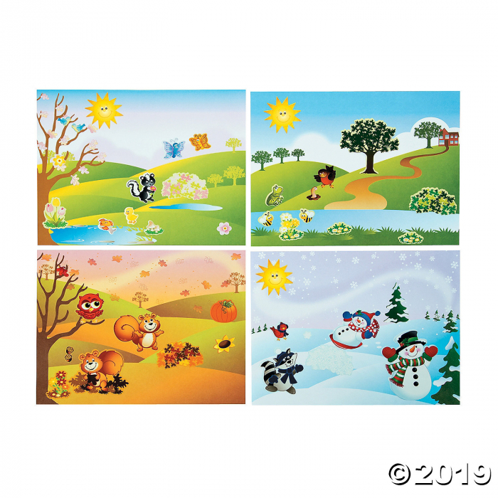 Four Seasons Sticker Scenes (Makes 48)