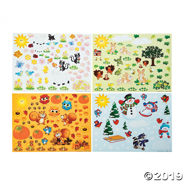 Four Seasons Sticker Scenes (Makes 48)